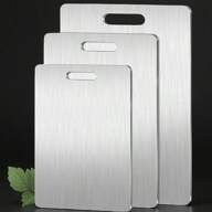 1 pieza/3 piezas Tabla de cortar de acero inoxidable con soporte doble cara, a prueba de moho y antibacteriana, para uso comercial en la cocina, con diseño de frutas
