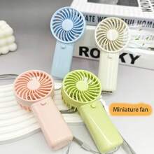 1pc Portable Single-Speed Mini Fan With Hanging Strap, Back To School Gift, Outdoor Party Favor, (Batteries Not Included)