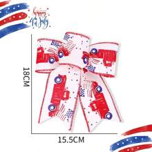 Decoraciones para el Día de la Independencia estadounidense (4 de julio), lazos, estrellas y rayas de lino fino, perfectos para porches, patios y decoraciones interiores, para volver a la escuela