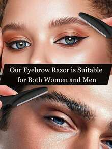 50 件眉毛修剪器和剃须刀、老茧去除器、体毛去除器和面部及眉毛剃须刀套装，配有长柄刀片和精密盖，适合女性或旅行使用
