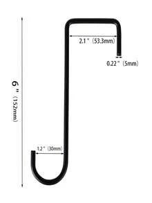 4 个栅栏挂钩,重型挂钩,用于将植物悬挂在门上,花园悬挂支撑挂钩,适用于室内和室外植物悬挂、喂鸟器、灯笼、栅栏(黑色)、实用挂钩 - 彩色 - 查看 21