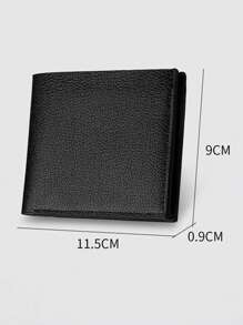 1 Stück modische Herren Geldbörse aus Echtleder in Einfarbig, im Vintage europäischen und amerikanischen Stil multifunktionale Bifold Brieftasche, lässiger Kartenetui