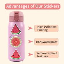 55Pcs Watermelon Stickers Vinyl Aesthetics Motivational Stickers Scrapbook, Journaling, Laptop, Bumper, Skateboard, Water Bottles, Computer, Phone, Cartoon, Hard Hat, Car Stickers