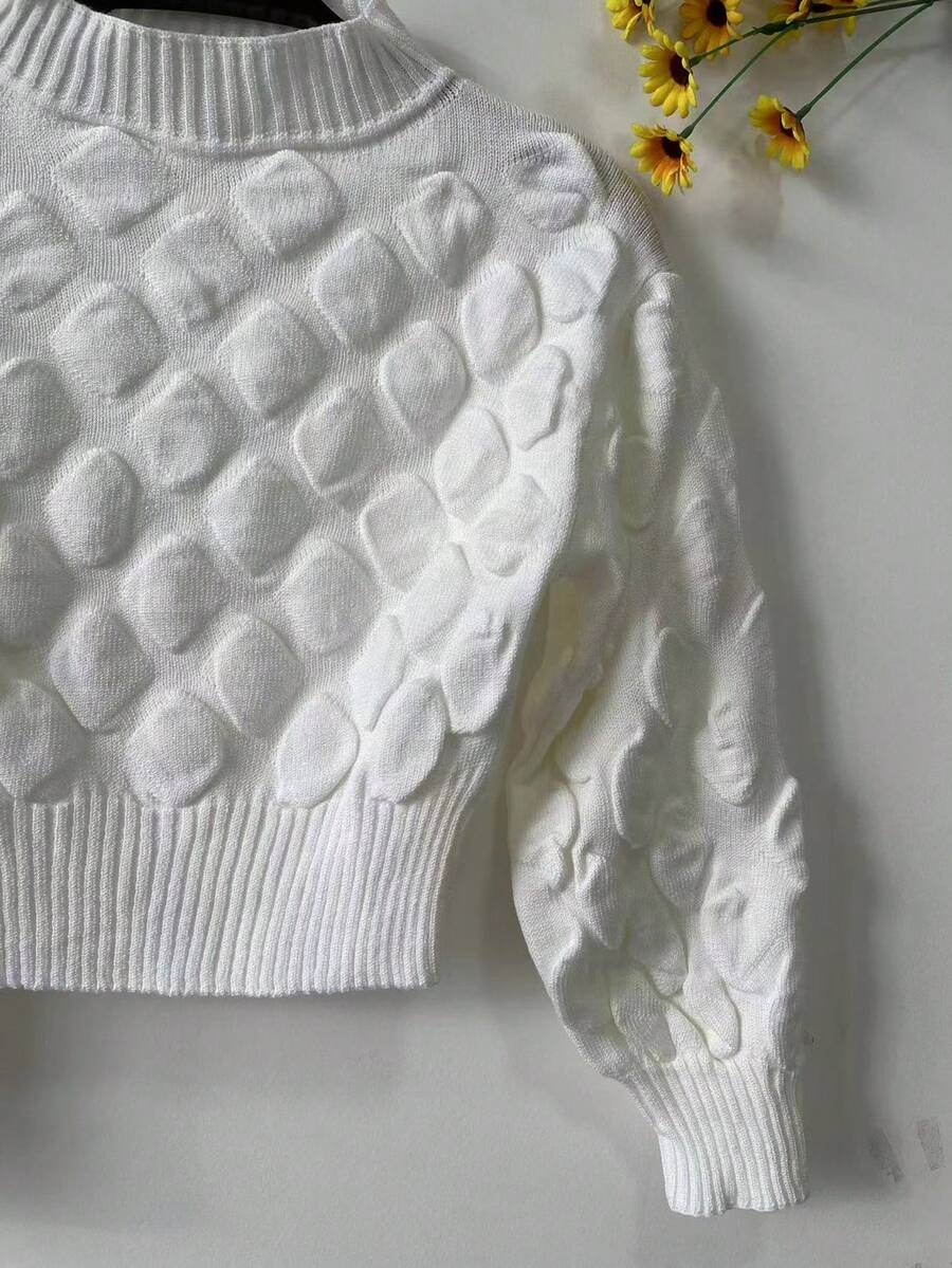 Long Sleeve Blouse With Cupcake Print, Winter Collection - White - View 1