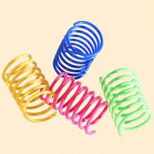 4pcs Colorful Plastic Spring Bouncing Cat Toys