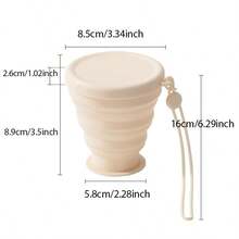 1 pièce Tasse pliable en silicone grise avec couvercle, tasse à boire portable résistant à la chaleur pour l'extérieur, tasse de rinçage extensible, 180 ml. Essentiels de voyage, organisateur de voyage pour la plage, fournitures scolaires de vacances d'été, vacances, camping, accessoires essentiels de vacances, mini parfum pour femme, parfum pour homme, bouteille de parfum