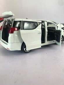 ESCBBXX 1pc Zinc Alloy Die-Cast Exterior Commercial Vehicle MPV Model Toy Car, 6.22inch Long X 2.87inch Wide X 2.32inch High, Realistic Model Toy Car With Openable Doors/Trunk, Lights, Sound Effects, Rolling Tires, Detailed Interior, Suitable For Children Boys Birthday Festival Gift Toy Car Collection