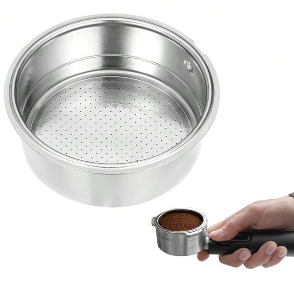 1 pieza Filtro de café reutilizable de acero inoxidable de 51 mm y 58 mm, accesorios para máquina de espresso de barista, herramientas de filtrado de cocina y café, de vuelta a la escuela