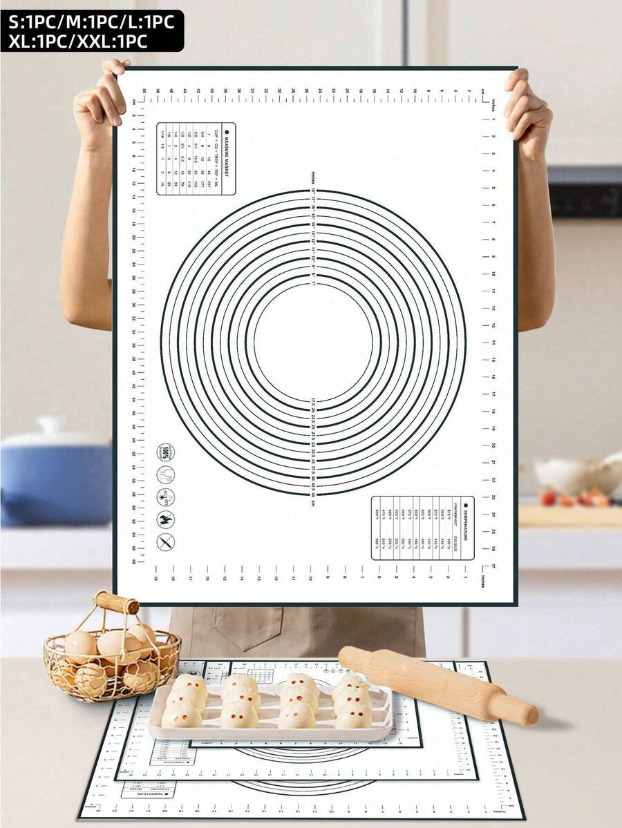 1 件防滑不粘面粉揉面垫、烘焙垫、擀面垫、厨房揉面垫