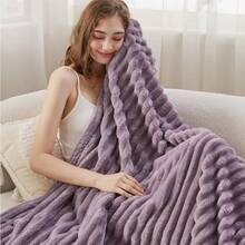 White Throw Blanket For Couch - GentleSoft Cozy Soft Blankets For Women, Cute Small Fleece Throws For Girls, Birthday Gifts For Women Mom, Fathers Day Decor Gifts, , 50x60 Inches - 淺紫色 - 查看 3