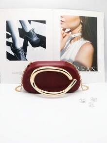 Dedoo 酒红色PU皮手拿包 - 情人节理想之选，舒适时尚，款式别致，个性化礼物之选，2025必备单品，风格独特，适合各种场合，品质奢华，价格实惠 - 酒紅色 - 查看 4