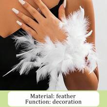 Manguitos de uñas falsos especializados, mangas de plumas de organza, diseño de manguitos de princesa, accesorios de moda y sencillos para fotografía