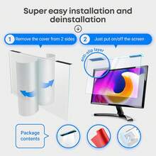 1 件磁性隐私屏，24 英寸宽屏 16:9 显示器隐私过滤器，可拆卸防眩光、防蓝光电脑隐私屏幕保护膜，耐刮擦 24 英寸
