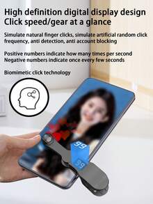 Digital Display Smartphone Automatic Clicker, Upgraded Mobile Screen Automatic Clicker, Intelligent Digital Display Plugin Clicker, Mobile Screen Device Quick Clicker, Upgraded Digital Display Can View Click Speed Settings, Intelligent Can Set Click Speed, Game Quick Click Simulates Continuous Finger Tapping, Live Streaming Likes Real-Time Clicking - Multicolor - View 7