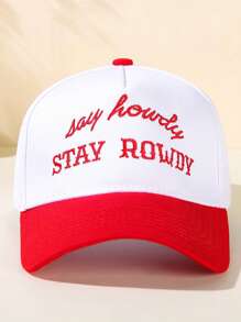 Gorro holgado casual con estampado de letras de moda para hombre