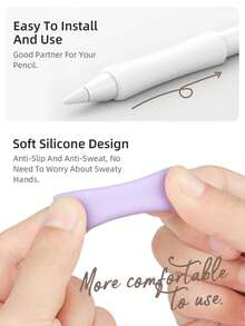 2/3/4 件装硅胶笔套，兼容 Apple Pencil Pro、Apple Pencil (USB-C) 和 Apple Pencil 第二代，符合人体工学设计，保护套，也兼容 iPad Pen - 彩色 - 查看 8