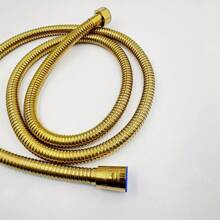 خرطوم دش مطلي بالذهب بطول 59.06 بوصة، خرطوم دش ذهبي اللون، خرطوم رأس الدش، خرطوم دش المطر الفولاذ المقاوم للصدأ