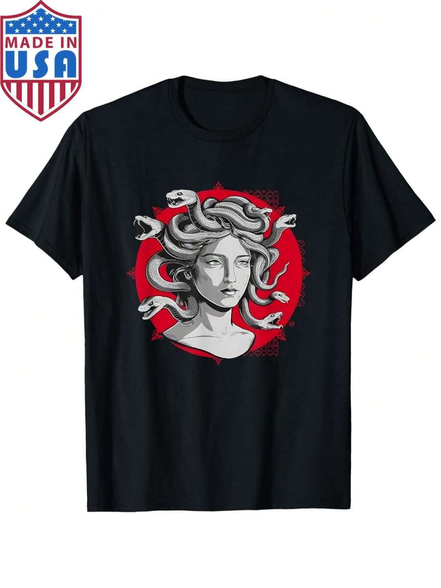 Medusa Greek Mythology Goddess Statue T Shirt