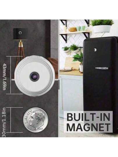 A9 Mini Camera: 2.4G WiFi HD IP Camera Night Vision, Slimme Home Security, Remote Mobile View, Motion Detection Alert Baby Monitor view 2