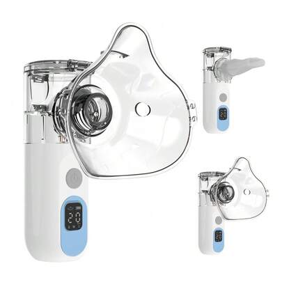 Medical Ultrasonic Handheld Nebulizer Inhaler Device, Home & Portable Micro Mist Atomizer With Smart LED Display, 3 Adjustable Speed, Rechargeable & Reusable, Suitable For Travel And Home Use