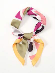 1 Stück einfach bedrucktes 70cm großes Quadratisches Tuch, neuer Frühjahrs-Bandana für Frauen, vielseitig als Taillengürtel, Haaraccessoire, Kopftuch, modischer Halstuch