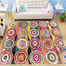 A Large Area Rug Featuring Personalized Colorful Patterns In A Modern Style, This Luxurious Area Rug Complements Various Home Decors. It Is Premium Machine-Washable, Crafted With High-Density Material And Non-Slip Bottom Particles For Enhanced Safety. Fade-Resistant, Contemporary, Lightweight, And Portable, It Is Ideal For Bedrooms, Living Rooms Bathroom Kitchen Decor - Multicolor - View 18