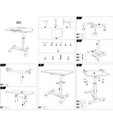 "Klappschreibtisch mit Rollen, Laptoptisch Höhenverstellbar 69-90cm, Metallrahmen Laptop Stehtisch Krankenbett für Wohnzimmer, Heimbüro,Krankenhaus,Schwarz  Overbed Table, Medical Overbed Table, Hospital Mobile Standing Desk, Adjustable Height Standing Bedside Table with Tilting Desktop & Wheels for Hospital Home Office"