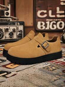 Heren casual instapsneakers met dikke zool, retro forensenschoenen, zomerse modieuze niche, ademend, buiten, antislip en slijtvast