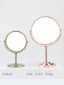 1pc Makeup Mirror, Desktop Minimalist Large Princess Mirror, Dual-Sided Magnifying Mirror, Suitable For Dorms & Vanities,Makeup,Cheap,Room Decor,Vanity,Travel,Bedroom,Makeup Accessories,Mirror,Vanity Mirror,Cheap,Stocking Stuffers,Makeup,Makeup Tools,Cheap Stuff,Gifts,Gifts For Women,Christmas Gifts - Multicolor - View 3