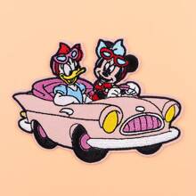 Disney 1pc Disney Mickey, Minnie, Donald Duck, Daisy Duck Fabric Applique Patch, DIY Decorative Accessories For Bags, Clothes Summer, School