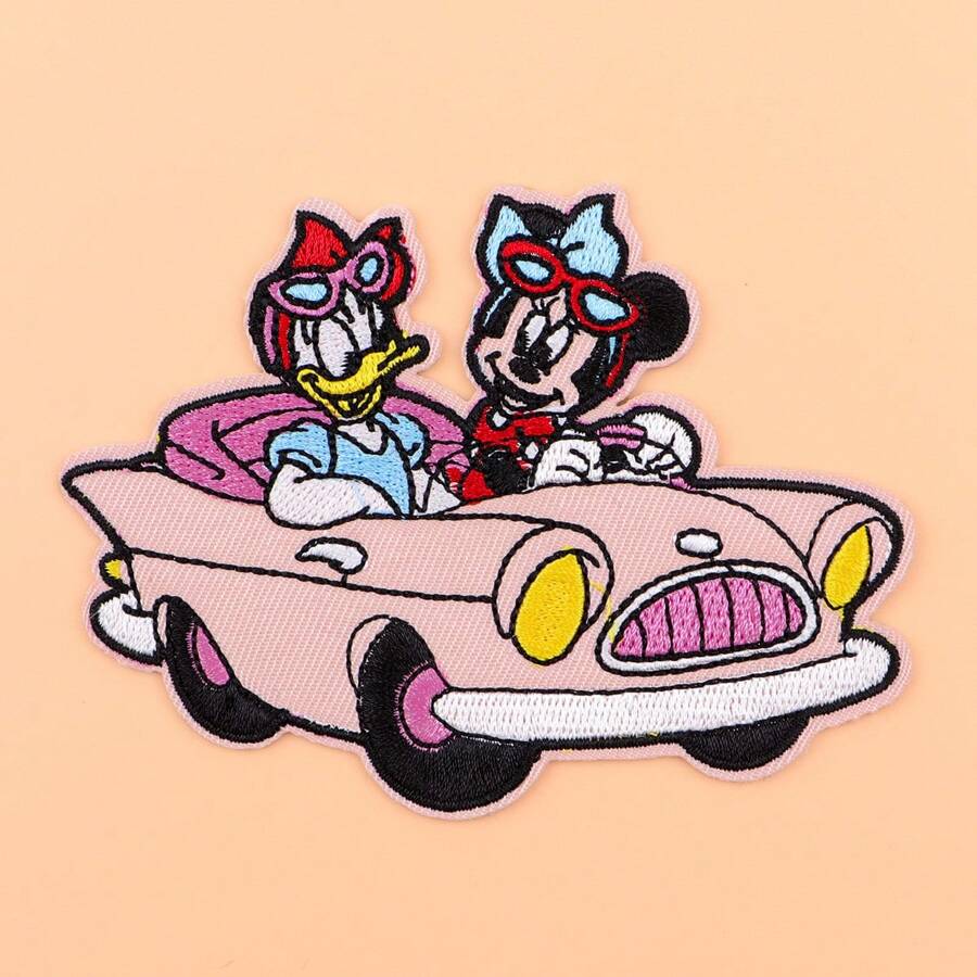 Disney 1pc Disney Mickey, Minnie, Donald Duck, Daisy Duck Fabric Applique Patch, DIY Decorative Accessories For Bags, Clothes Summer, School