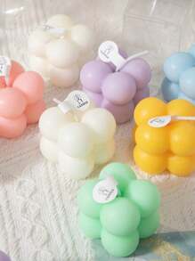1pc Small Magic Cube Aromatherapy Candles Wholesale Birthday Souvenir Gifts Handmade Bubble Shaped Candles Cute Aromatherapy Candles, Autumn, Festivals, Holidays, Winter, Holidays, Festivals, Room Decoration, Gifts