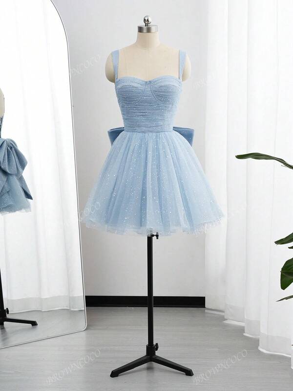 Sling Sequins Dress Cocktail Party Evening Dresses Blue Bridesmaid Dresses Prom Dress For Dinner, Graduation, Homecoming, Spring Summer Outfit