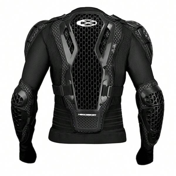 1 pieza Chaqueta con protección para motocicleta, equipo de protección corporal para motocicleta de verano, protector de pecho y espalda para motocross, accesorio de ciclismo respirable y antichoque, ropa de verano para conducción y carreras, regalo para jinete