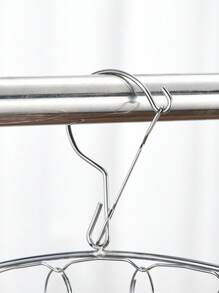 81/2/4 Pcs. Clothes Hanger With 20clips, Wind Resistant, Stainless Steel, For Drying Thick, Socks, Bras, Underwear, Stockings, Gloves
