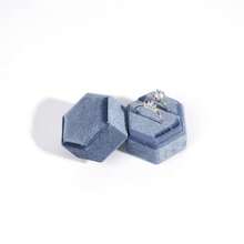 1 hộp đựng nhẫn nhung, hộp đựng nhẫn nhung hình lục giác, hộp đựng trang sức, 4,7cm/1,85in * 4,5cm/1,78in, hộp đựng trang sức hình vuông - trắng - Xem 21