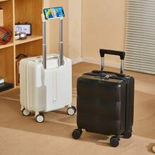 Equipaje de mano de 14 pulgadas, maleta de viaje personal ligera y duradera, compacta y con estilo, ruedas giratorias de 360°, esencial para viajar - Azul - Ver 4