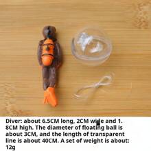 New Resin Material Floating Diver, Fish Tank Floating Decoration, Underwater Ornaments, Fish Tank Floating Ball