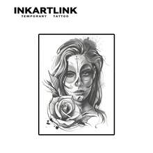 INKARTLINK revolutionäre temporäre Tattoos, semi-permanente Tattoos, realistische Tattoos, weiblicher Clown, maskierte Königin, emotionale Tattoos, temporäre Tattoos, wasserfest, authentischer Tattoo-Look, einzigartige Tattoo-Designs, Saft-Tattoos, Pflanzen-Tattoos