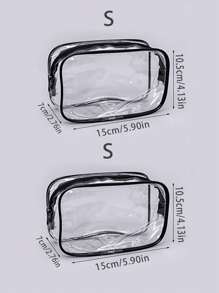 3/1 pezzo Borsa per articoli da toeletta - Borsa trucco trasparente impermeabile da 1 litro grande e piccola, borsa trucco da viaggio, per uomo e donna, può essere trasportata in aereo, vibrazioni boho, per vacanza mare, collezione bagno, collezione camera da letto, ampia capacità