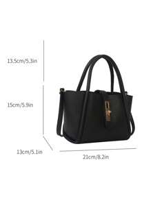 Nuevo bolso de madre de moda de mujer de unicolor de PU, versátil bolso bandolera con monedero pequeño