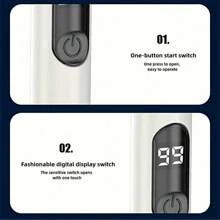 Portable Electric Nose Hair Trimmer, Ear Hair Trimmer. 150mAh Lithium Battery, Type-C Charging Interface. Equipped With LED Display. Stainless Steel Blade, Detachable, Easy To Clean. Long Battery Life, Suitable For Trimming Nose Hair, Eyebrow Hair, And Ear Hair. Stylish And Simple Design, Suitable For Both Men And Women.