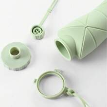 In Stock Silicone Collapsible Portable Water Bottle, Outdoor Sports Water Cup, Creative Gift Straw Cup