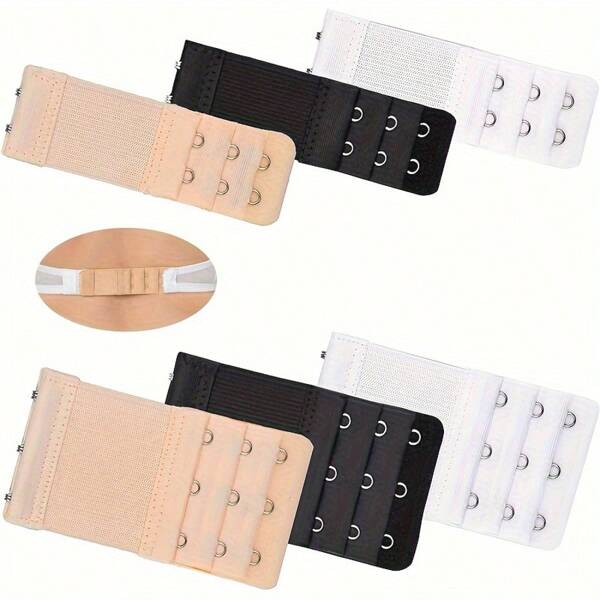 6 pachete de extensii de sutien pentru femei, extensii cu bretele elastice reglabile pentru sutien, accesorii moi pentru sutien, culori asortate, potrivire confortabilă