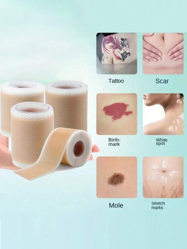 Adesivo protetor de calcanhar em gel de silicone invisível - Antiabrasão, respirável, à prova d'água, com bolhas, ajustável ao corpo, protetores de calcanhar para calçados, eficazes para cesárea, acne, queimaduras, cirurgias e estrias. Aplicação flexível | Cuidados com a pele multiuso. Adesivo reutilizável de silicone para remoção de cicatrizes - Respirável e flexível, sem látex para abdômen, cesárea e cicatrizes cirúrgicas - Fácil de remover, adesivo protetor para esportes em casa e ao ar livre.