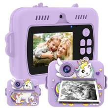 Appareil photo instantané pour enfants, appareil photo d'impression de photo pour filles et garçons, mini appareil photo éducatif pour enfants de 3 à 12 ans, cadeau d'anniversaire, de vacances et de voyage