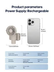 kinscoter 1 件可充电 1000mAh 迷你便携式夹扇雨伞户外轻便婴儿车旅行配件空气冷却器小型手持风扇 - 彩色 - 查看 12