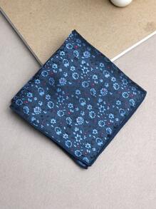 1pc Floral Print Pocket Square, Suitable For Suit, Business, And Streetwear