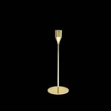 3pcs Set Simulated Gold Candle Holders, Smooth Glossy Finish, Column Shape With Candle Holder Top, Slim Stem, And Round Base, For Candle Placement, Creating Ambiance, Home Decor, Candlelight Dinner, Wedding, Anniversary