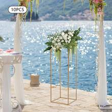 kangten 10 PCS Gold Blume Stehen für Hochzeit Tisch Mittelstücke Decor, Hochzeit Blumenständer für Blumenarrangement, Party, Veranstaltungen, Home Decor - Gold - Übersicht 6